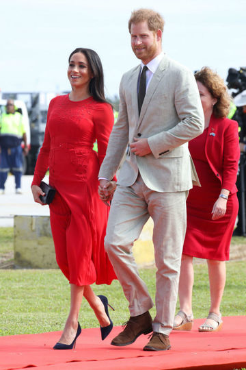 Меган Маркл и принц Гарри в королевстве Тонга. Фото Getty