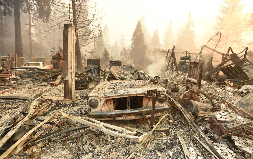 Пожар уничтожил город Парадайс на севере Калифорнии. Фото AFP