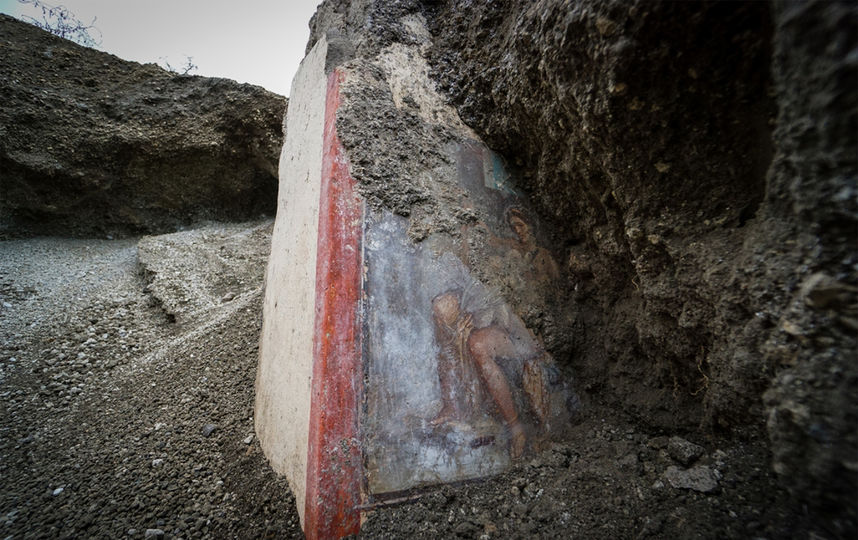 Археологи отметили, что фреска хорошо сохранилась. Фото AFP