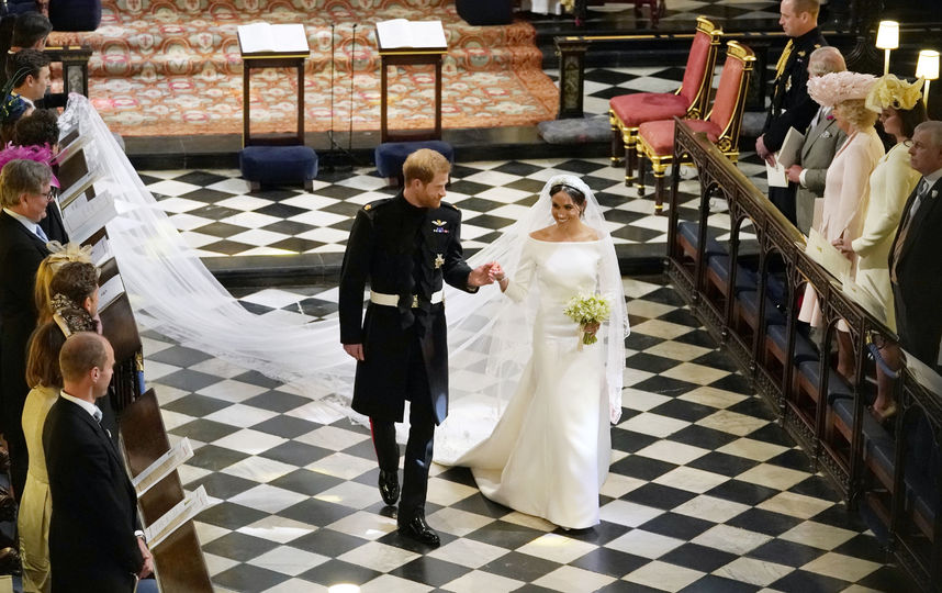 Венчание Меган Маркл и принца Гарри в Часовне святого Георгия. Фото Getty