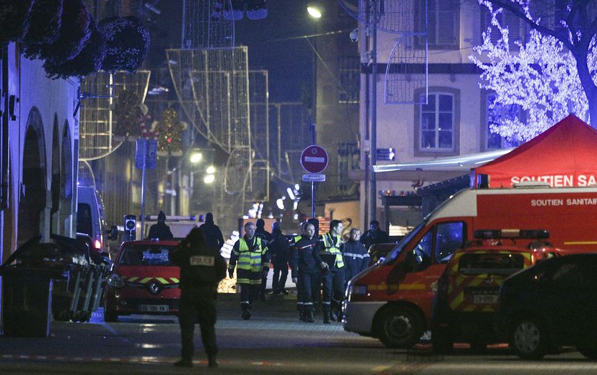 Стрельба на рождественской ярмарке в Страсбурге произошла вечером 11 декабря. Фото AFP