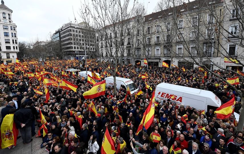 Митинг в Мадриде. Фото AFP