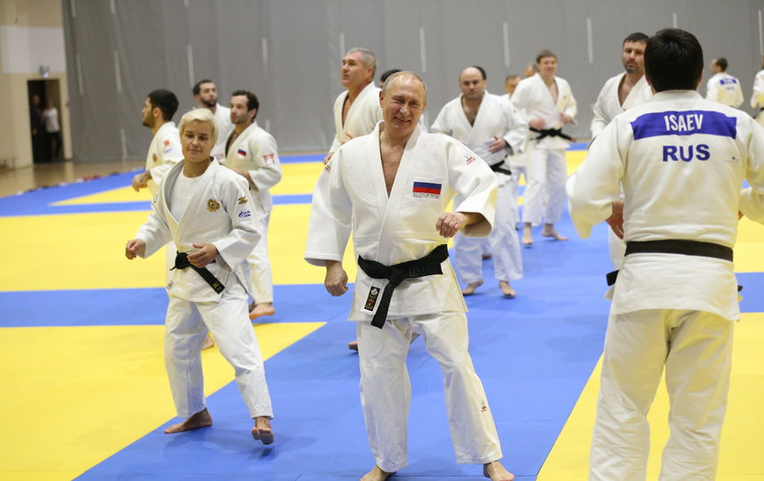 Владимир Путин на тренировке. Фото Getty