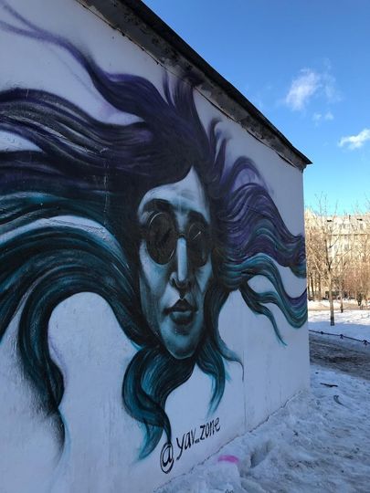 В Петербурге создали граффити с Егором Летовым. Фото yav_zone, vk.com