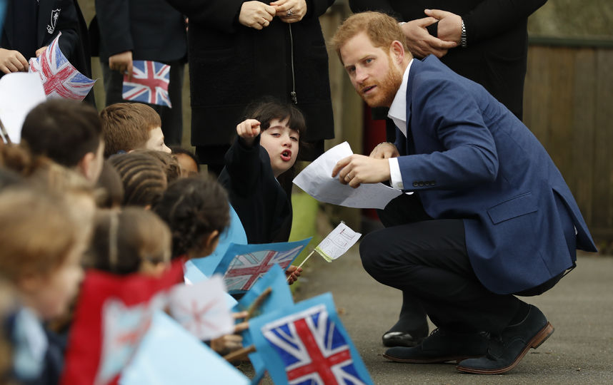 Принц Гарри посетил школу Святого Винсента в западном Лондоне. Фото Getty