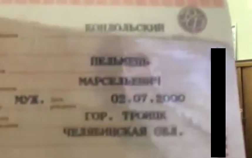 Так теперь выглядит паспорт жителя Троицка. Фото Скриншот видео Instagram/pelmen.kond