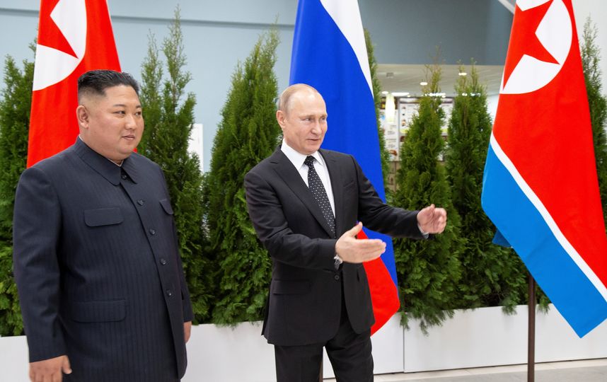 Ким Чен Ын и Владимир Путин. Фото AFP