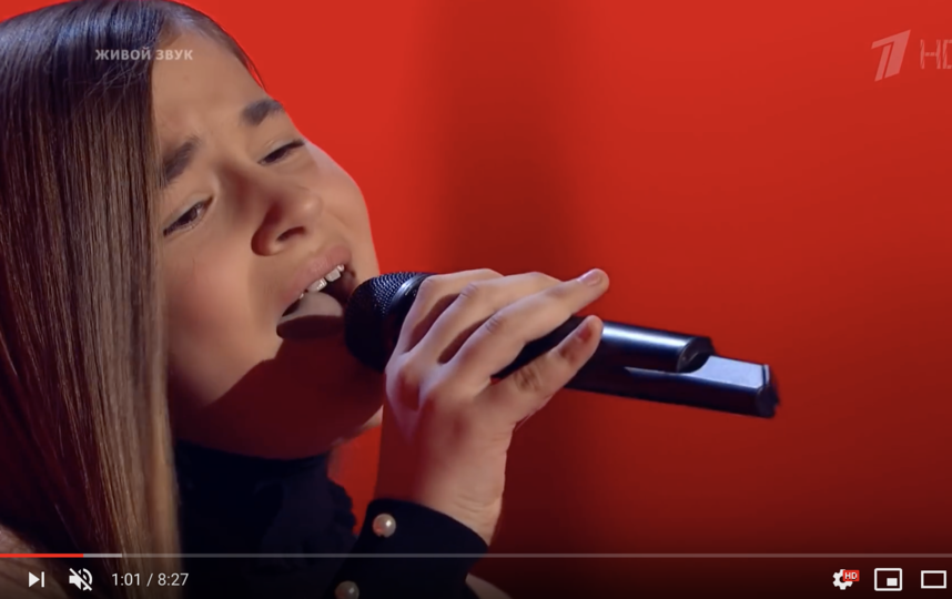 Микелла Абрамова на слепых прослушиваниях детского 