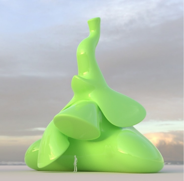 Примерно так скульптура будет смотреться в пустыне на фестивале Burning Man, куда она отправится через пару месяцев. Фото Скриншот  instagram @mishalibertee