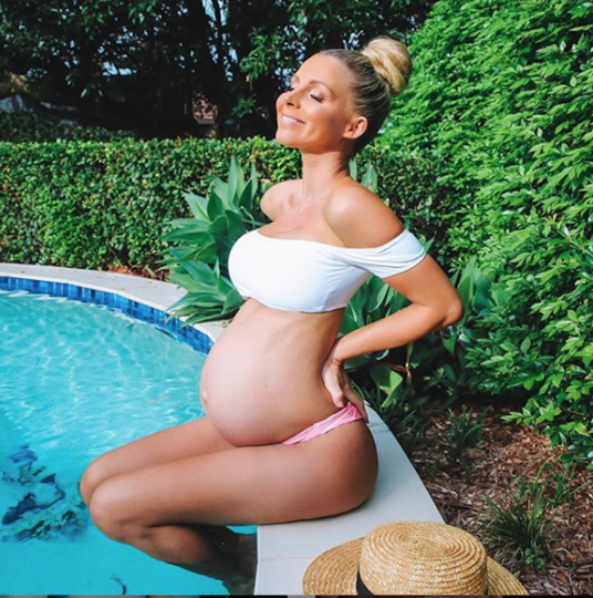 Pregnant bikini models