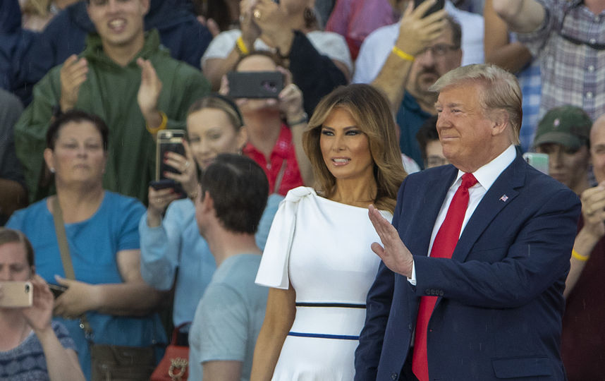 Дональд и Мелания Трамп в День независимости. Фото Getty
