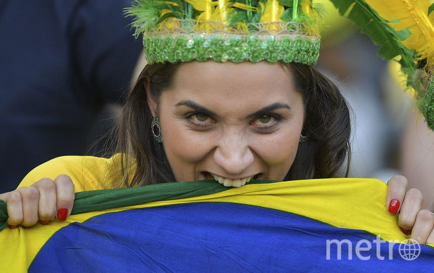 Фанатка сборной Бразилии на Кубке Америки. Фото AFP