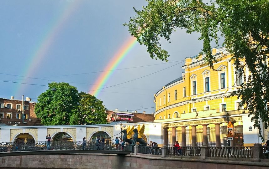 Радуга в питере сегодня фото