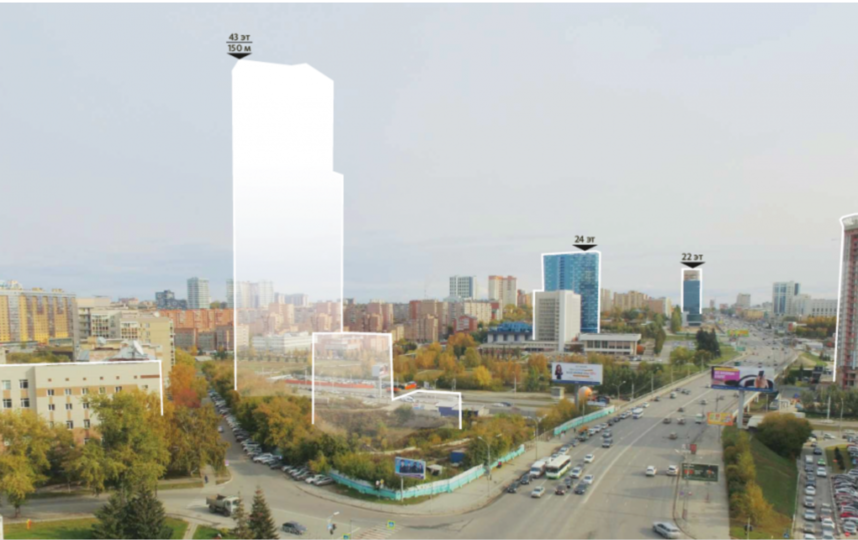  Раньше предельная высота зданий в городе ограничивалась 30 надземными этажами. Фото Департамент строительства и архитектуры мэрии Новосибирска.