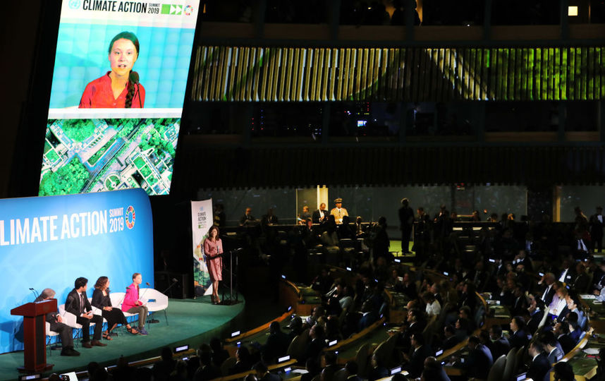 Грета Тунберг на саммите ООН по климату. Фото Getty