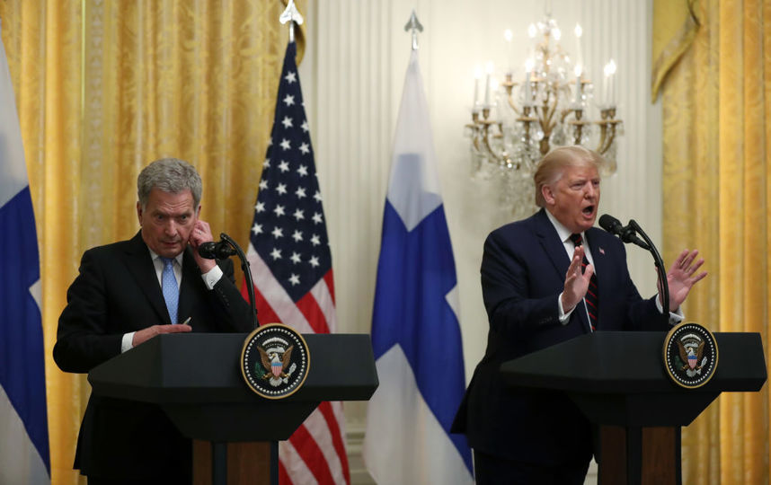 Встреча президентов США и Финляндии в Вашингтоне 2 октября. Фото Getty
