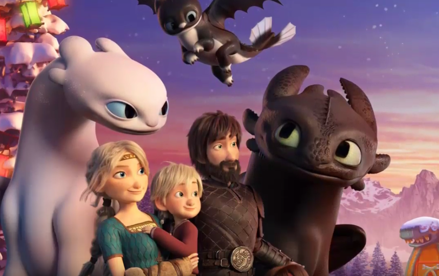 Компания DreamWorks анонсировала праздничный выпуск анимационного фильма "Как приручить дракона". Фото скриншот https://www.youtube.com/watch?v=RlQ--4AHd4M, Скриншот Youtube