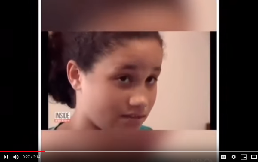 Так выглядела Меган Маркл в 11 лет. Фото скриншот Youtube, "Metro"