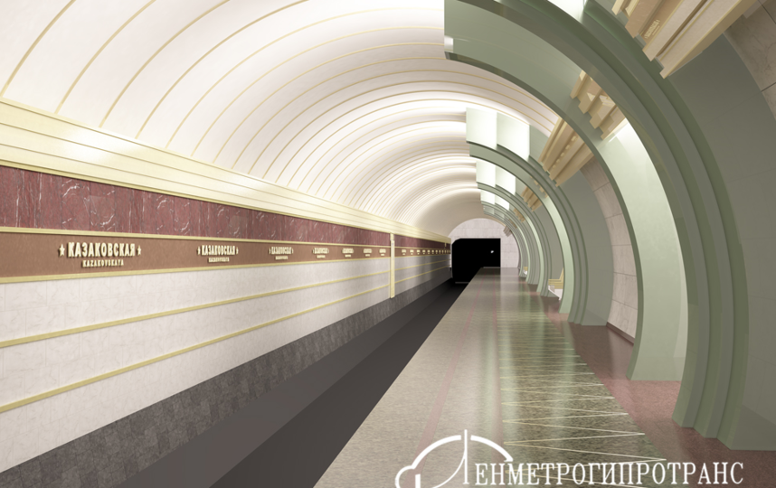 Станция метро "Казаковская", проект. 