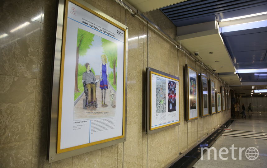 Выставка плакатов на станции "Выставочная". Фото предоставлено пресс-службой метрополитена, "Metro"