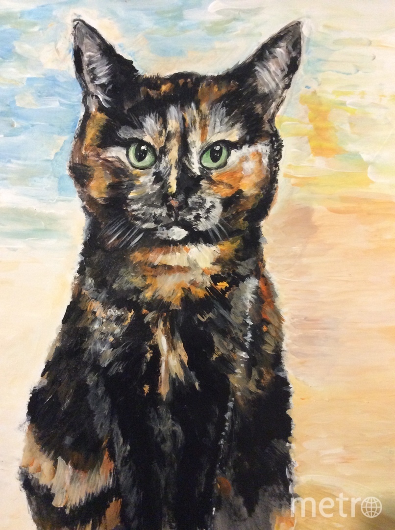 Кошка Дульсинея, нарисованная Пашей. Фото предоставила Екатерина Большакова, "Metro"