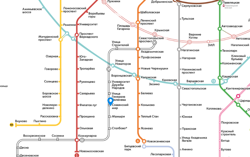 Троицкое метро схема