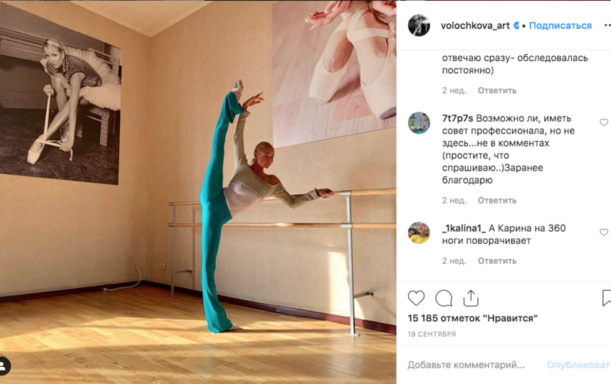 Анастасия Волочкова. Фото https://www.instagram.com/volochkova_art/?hl=ru