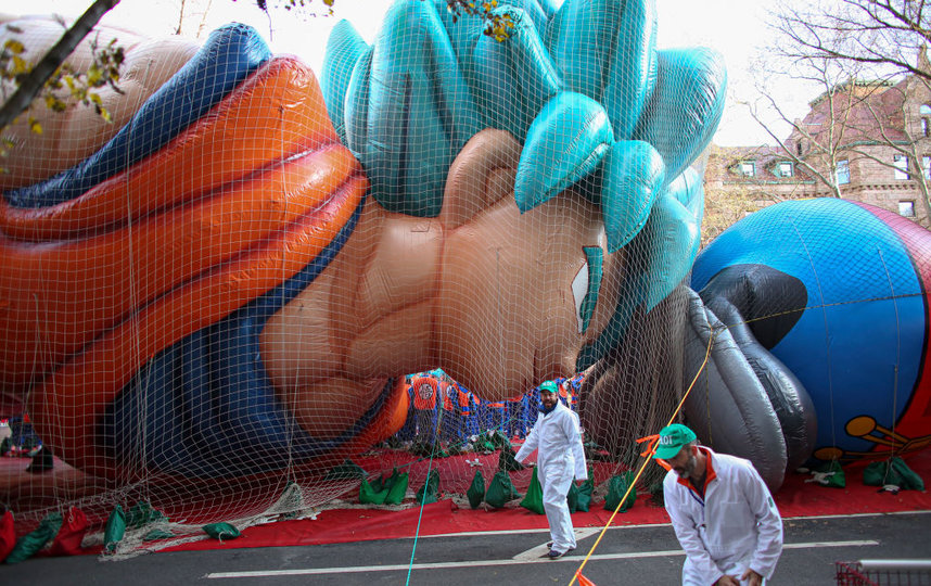 Парад гигантских шаров проводится в День благодарения в Нью-Йорке с 1927 года. Фото Getty