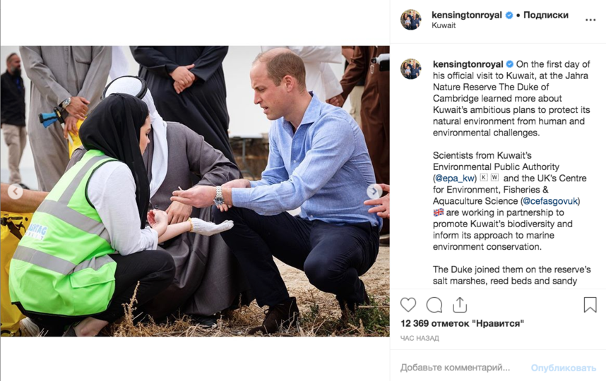 Принц Уильям посетил Кувейт с официальным визитом. Фото instagram.com/kensingtonroyal