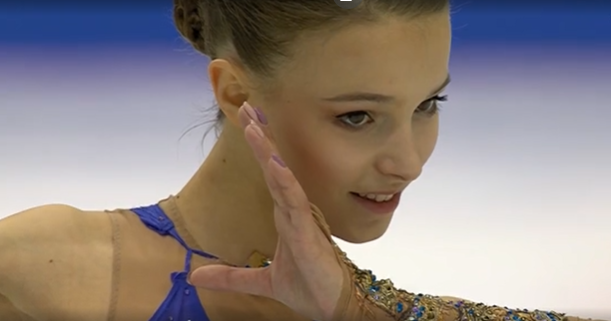 Финал Гран-при в Турине. Анна Щербакова. Фото скриншот видео www.1tv.ru