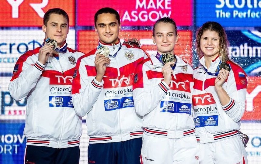 Российские пловцы выиграли медальный зачёт Чемпионата Европы. Фото Скриншот @moskomsport