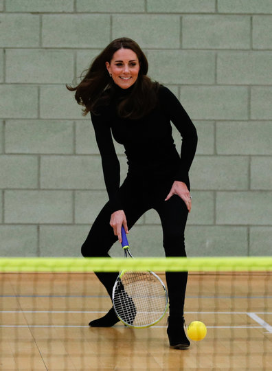 Кэтрин продемонстрировала на публике навыки игры в теннис осенью 2018 года. Фото Getty
