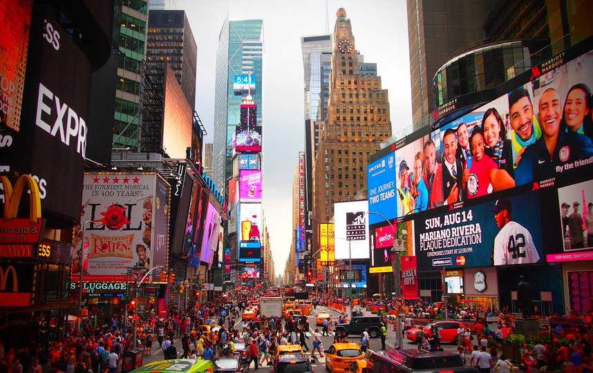 Таймс-сквер, Нью-Йорк. Фото pixabay.com