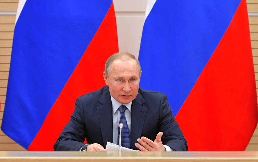Владимир Путин на совещании рабочей группы по поправкам в Конституцию. Фото AFP