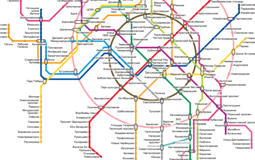 Жёлтые ветки метро в Москве соединят. Фото скриншот yandex.ru/metro/moscow