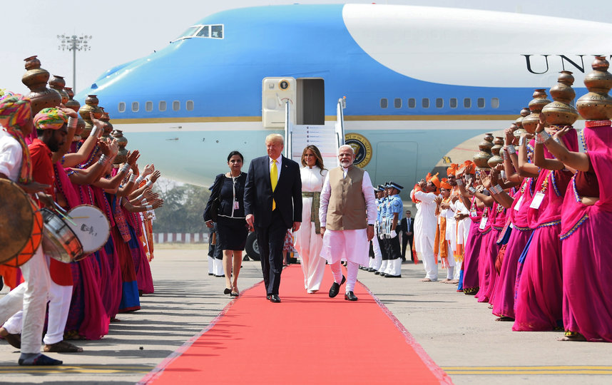 Президент США Дональд Трамп прибыл с первым официальным визитом в Индию. Фото AFP