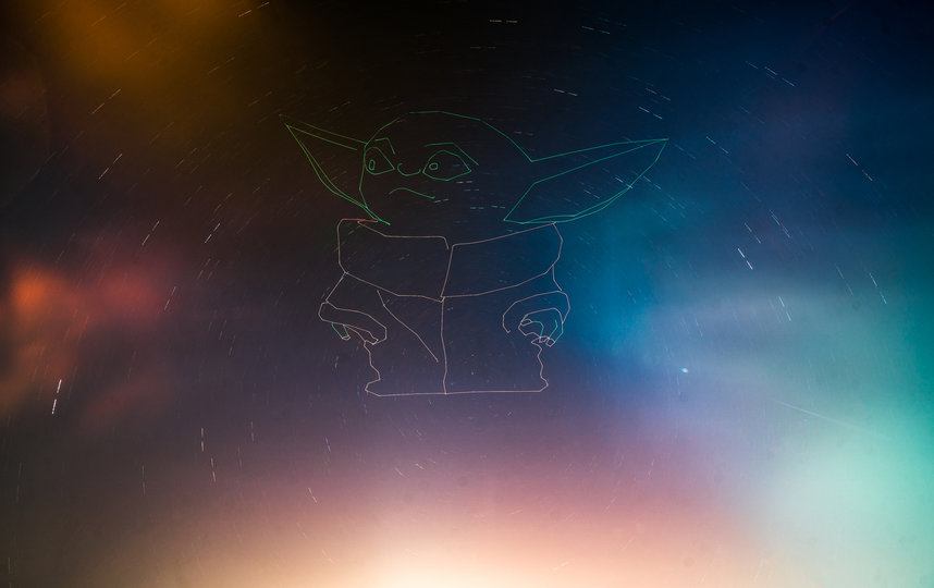 Картина "малыш Йода", созданная с помощью дронов. Фото предоставлено героем публикации | Рассел Климас