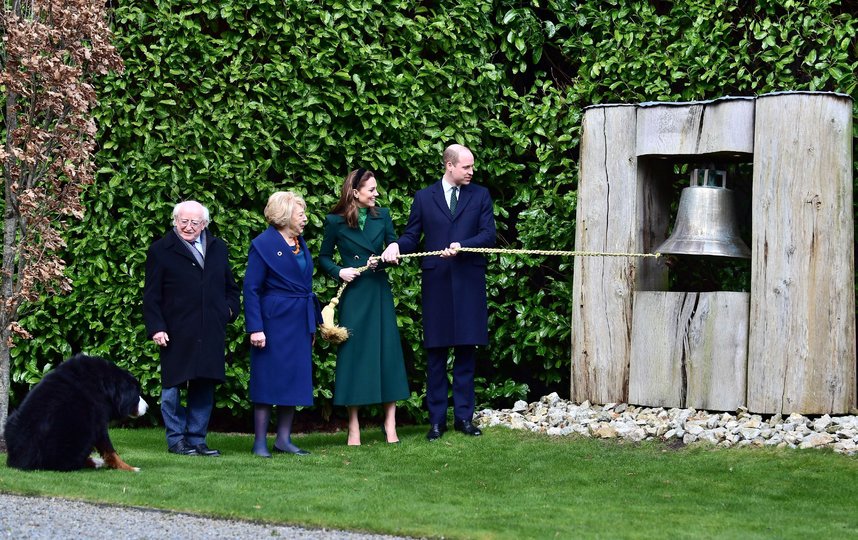 Герцог и герцогиня Кембриджские встретились с президентом страны Майклом Хиггинсом и его супругой. Фото Getty