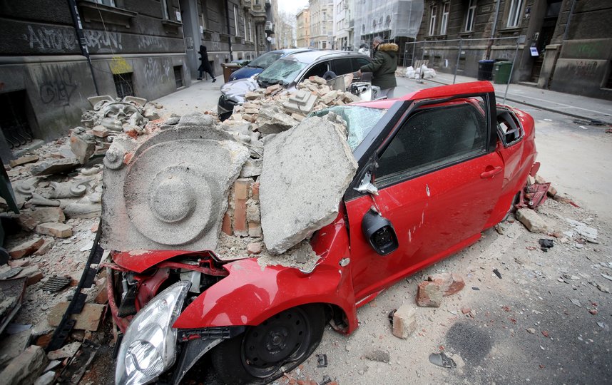 Мощное землетрясение произошло рано утром в воскресенье 22 марта в Загребе. Фото AFP