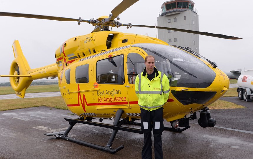 Принц Уильям провёл два года в санитарной авиации Восточной Англии с 2015 по 2017 годы. Фото Getty
