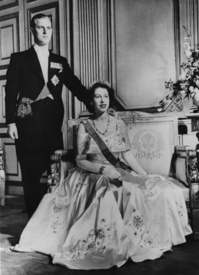 Портрет Елизаветы II и её супруга принца Филиппа. 1952 год. Фото Getty