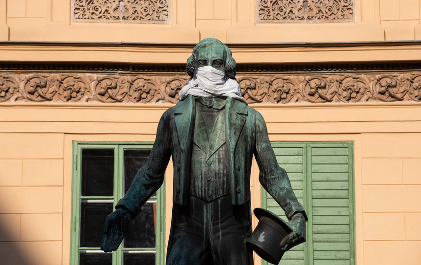 Статуя Иоганна Нестроя. Вена, Австрия. Фото Getty