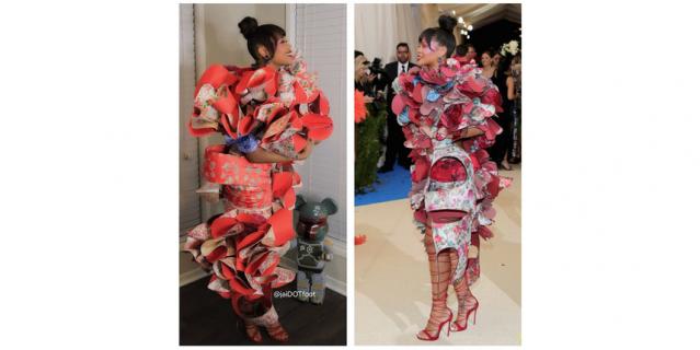 В 2017 году Рианна посетила бал в настолько необычном платье бренда Comme des Garcons, что его оценила даже Леди Гага. В 2017 году Рианна посетила бал в настолько необычном платье бренда Comme des Garcons, что его оценила даже Леди Гага.