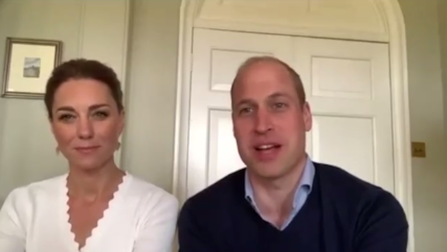 Кейт Миддлтон и принц Уильям устроили видеоконференцию с волонтёрами службы психологического здоровья. Фото скриншот @kensingtonroyal