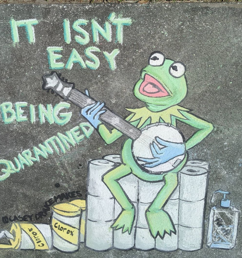 "На карантине быть непросто", – поёт лягушонок Кермит из "Маппет-шоу". Фото Instagram @caseydrakemakes