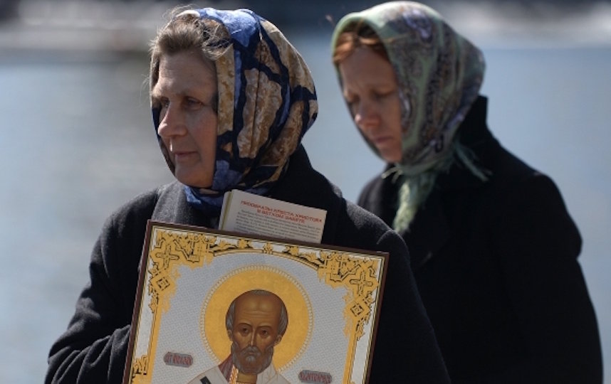 Верующие в очереди к мощам Николая Чудотворца в Москве в 2017 году. Фото РИА Новости