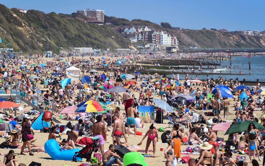 Так 25 мая выглядят британские пляжи. Фото Getty