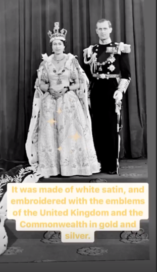 Королева Елизавета II и принц Филипп в день коронации. Instagram семьи рассказал о её платье, сшитом из белого сатина. Фото Instagram @theroyalfamily