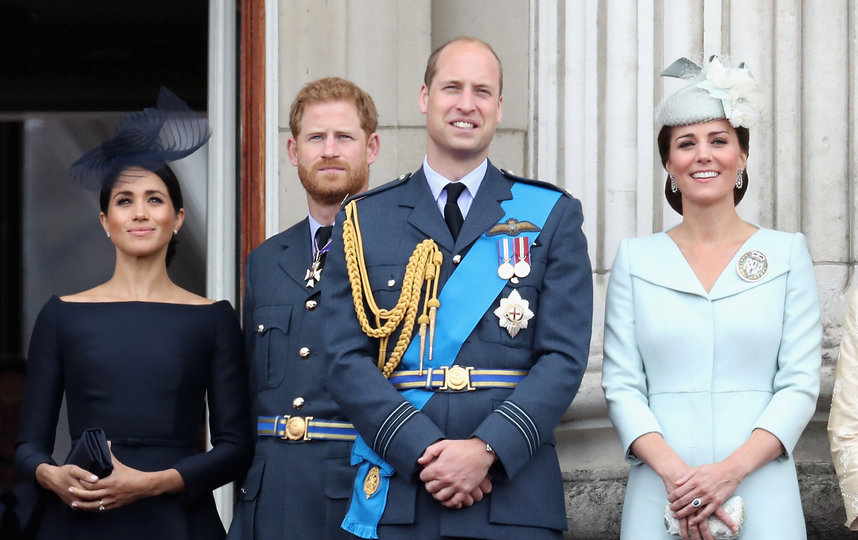 Меган Маркл, принц Гарри, принц Уильям и Кейт Миддлтон. Фото Getty