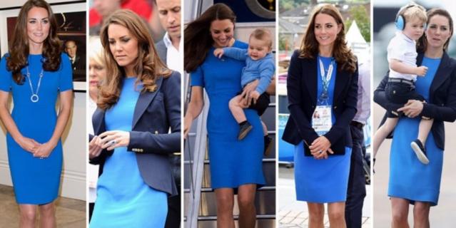 Кейт в синем платье появлялась много раз - впервые в 2012 году.